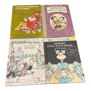 Vintage I Can Read Weekly Reader Lot 4 Kids Books Hoff Hoban Sharmat Wiseman